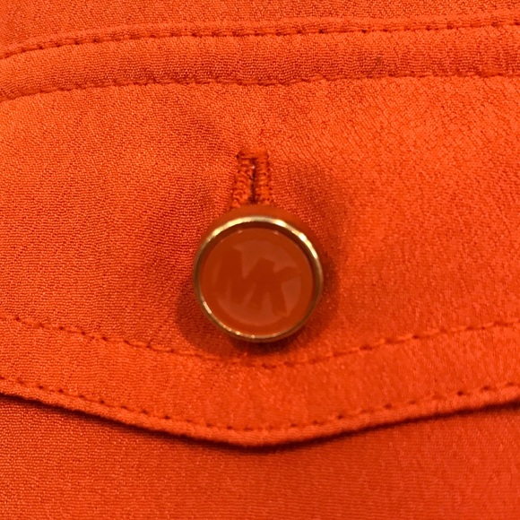 MICHAEL Michael Kors Orange Zip Up Utility Shirt - Picture 5 of 7